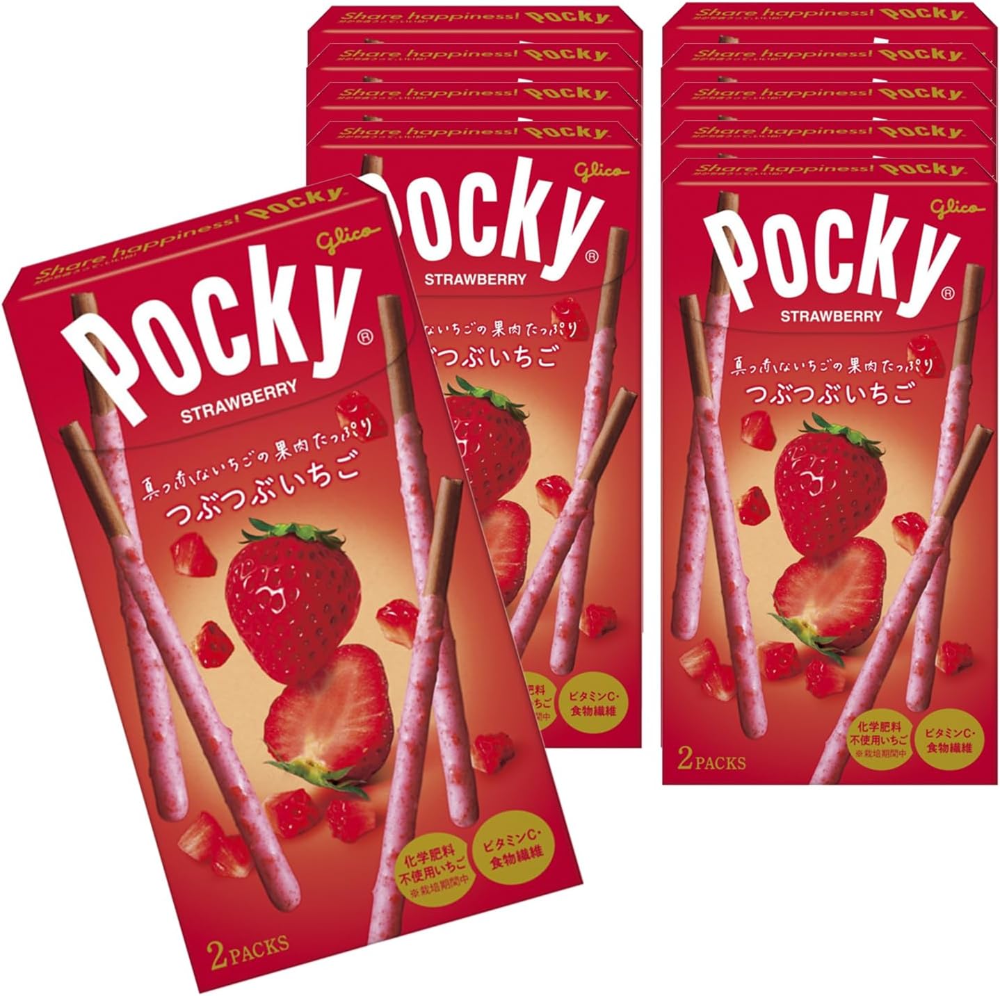 【Pocky】草莓泥 2包 x 10片